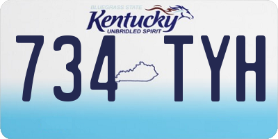 KY license plate 734TYH