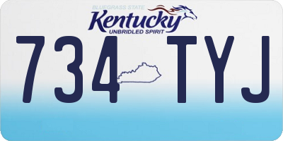 KY license plate 734TYJ