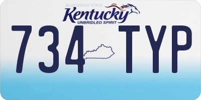 KY license plate 734TYP