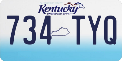 KY license plate 734TYQ