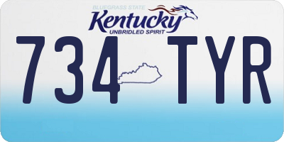 KY license plate 734TYR