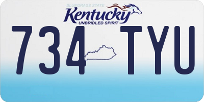KY license plate 734TYU
