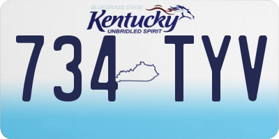 KY license plate 734TYV