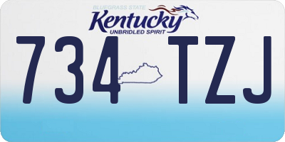KY license plate 734TZJ
