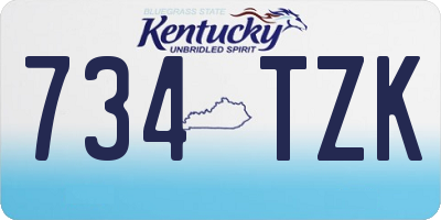 KY license plate 734TZK