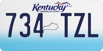 KY license plate 734TZL