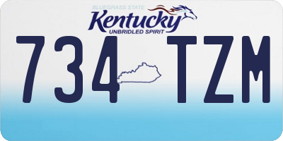 KY license plate 734TZM