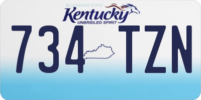 KY license plate 734TZN