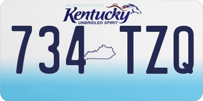 KY license plate 734TZQ