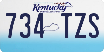 KY license plate 734TZS