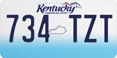 KY license plate 734TZT