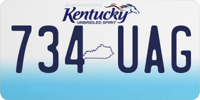 KY license plate 734UAG