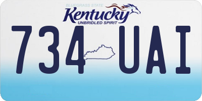 KY license plate 734UAI