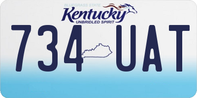 KY license plate 734UAT