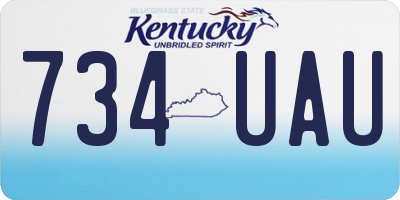 KY license plate 734UAU