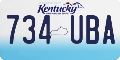 KY license plate 734UBA