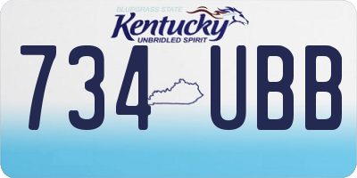 KY license plate 734UBB