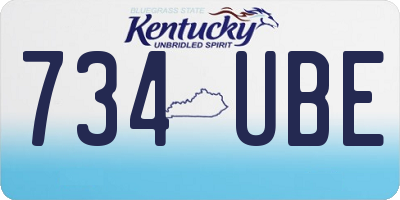KY license plate 734UBE