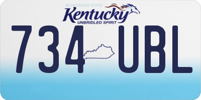 KY license plate 734UBL