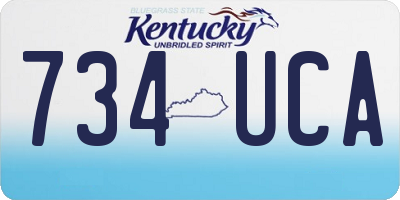 KY license plate 734UCA