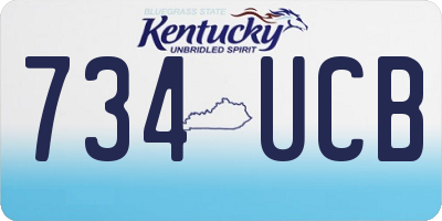 KY license plate 734UCB