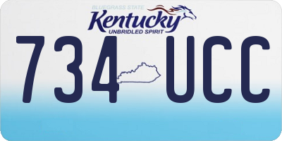 KY license plate 734UCC