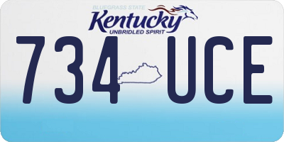KY license plate 734UCE
