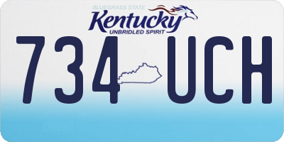 KY license plate 734UCH