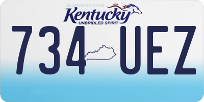 KY license plate 734UEZ