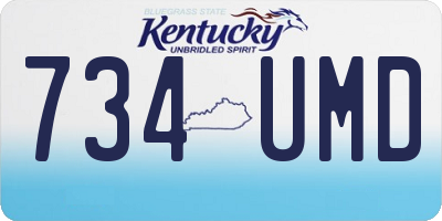 KY license plate 734UMD