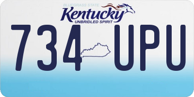 KY license plate 734UPU