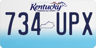 KY license plate 734UPX