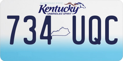 KY license plate 734UQC