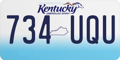 KY license plate 734UQU