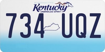 KY license plate 734UQZ