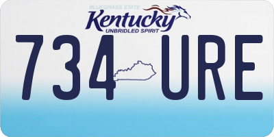 KY license plate 734URE