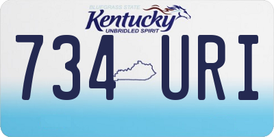 KY license plate 734URI
