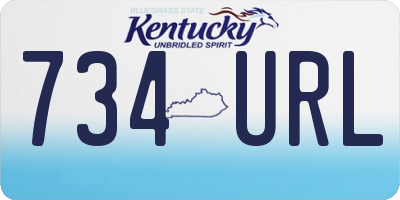 KY license plate 734URL
