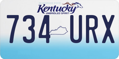 KY license plate 734URX