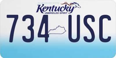 KY license plate 734USC