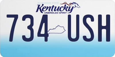 KY license plate 734USH