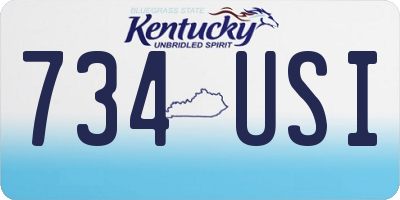 KY license plate 734USI