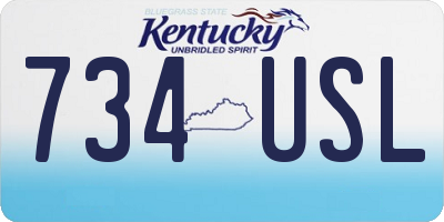 KY license plate 734USL