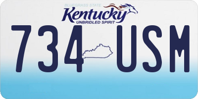 KY license plate 734USM