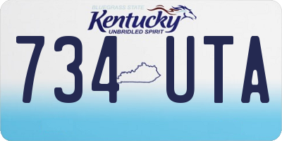 KY license plate 734UTA
