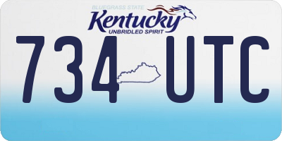 KY license plate 734UTC