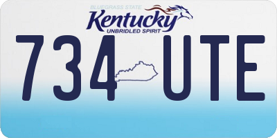 KY license plate 734UTE