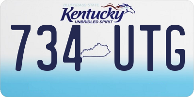 KY license plate 734UTG