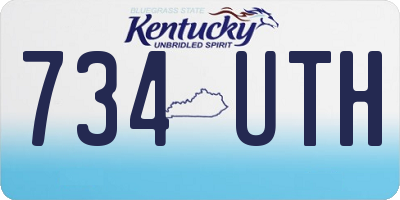 KY license plate 734UTH