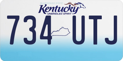 KY license plate 734UTJ